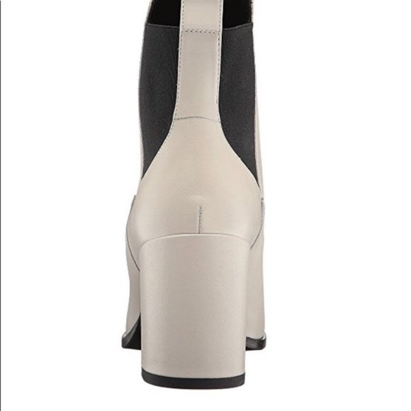 Via Spiga Delaney White Leather Square Toe Boots Size 8M - Picture 10 of 12
